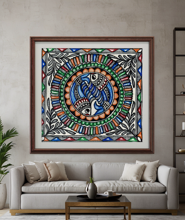 Fish Eye Madhubani Painting
