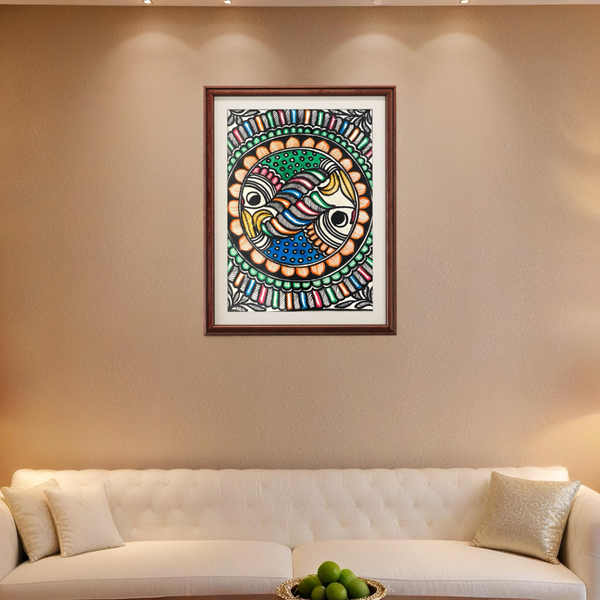 Machhli Jora Madhubani Painting