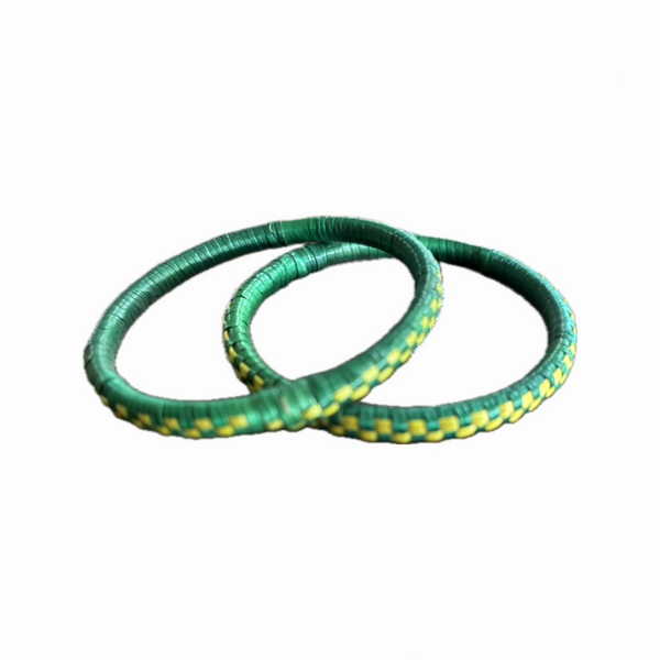 Golden grass bangles green and yellow