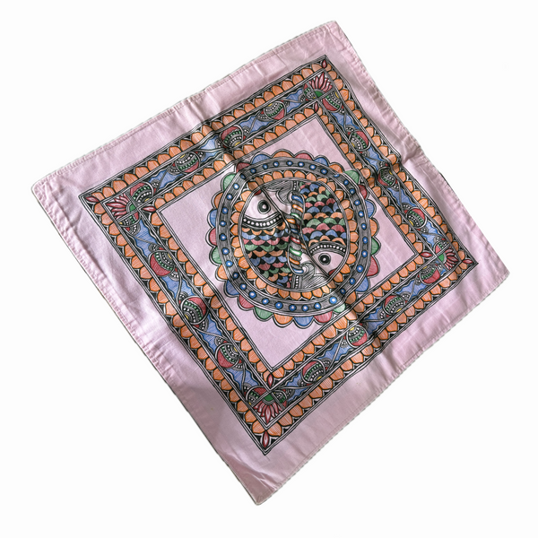 Madhubani painting fish printed Cushion Covers