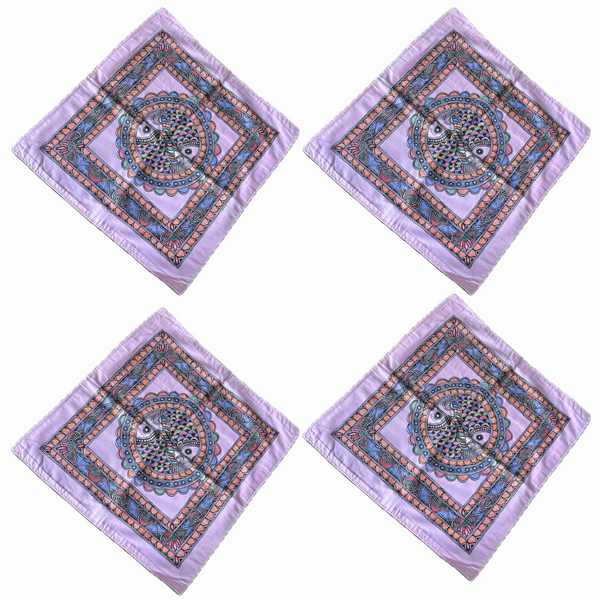 Madhubani painting fish printed Cushion Covers