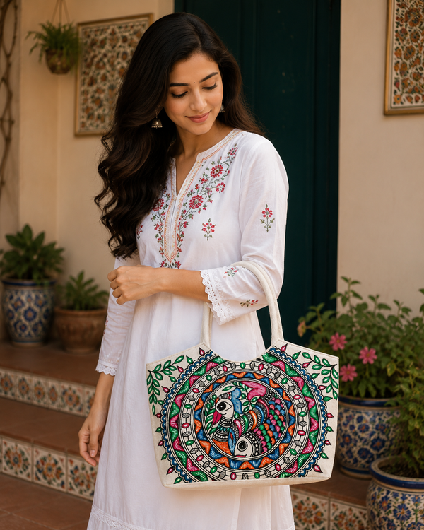 Madhubani Tote Bag