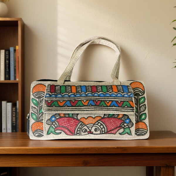 Madhubani Painted Handmade Multipurpose Bag