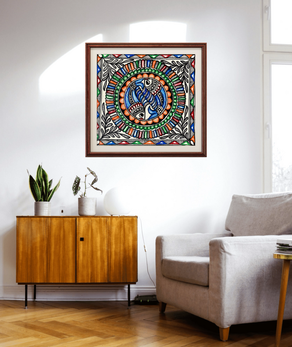 Fish Eye Madhubani Painting
