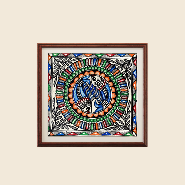 Fish Eye Madhubani Painting