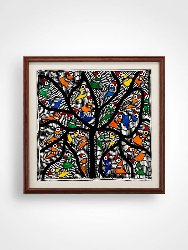 Chidiya Prakriti Madhubani Painting