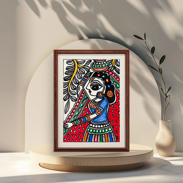 Panhaaran Woman Madhubani Painting