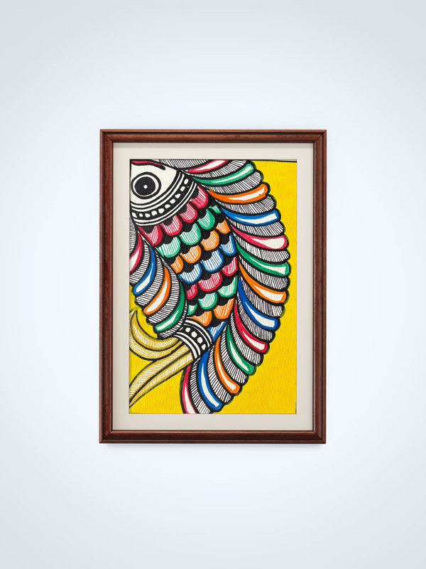 Fish Glory Madhubani Painting