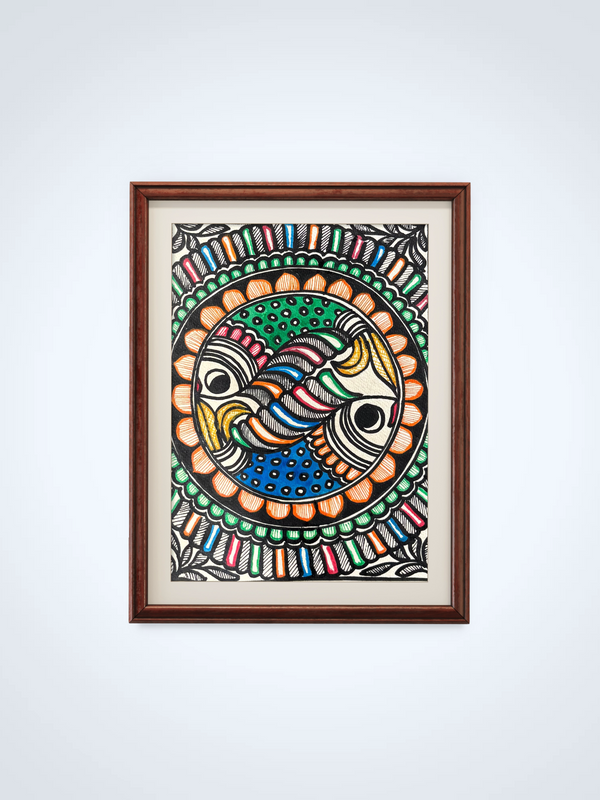 Machhli Jora Madhubani Painting