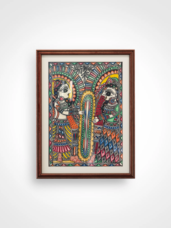 Ram Sita Varmaala Madhubani Painting