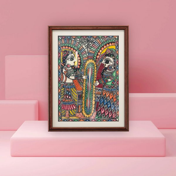 Ram Sita Varmaala Madhubani Painting