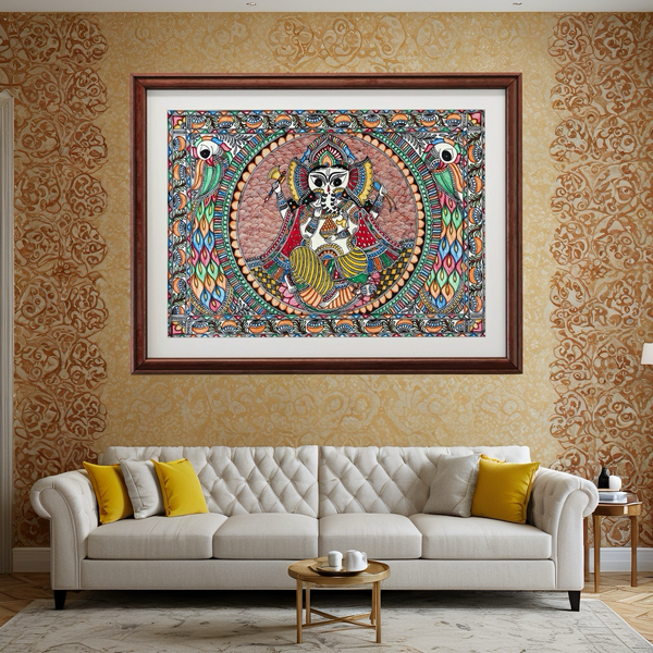 Lord Ganesha Madhubani Painting