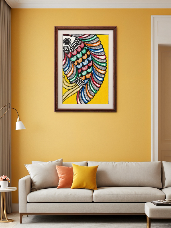 Fish Glory Madhubani Painting