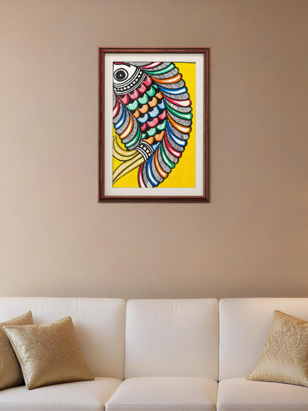 Fish Glory Madhubani Painting