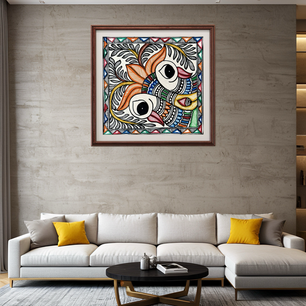 Fish Eye Clean Madhubani Painting