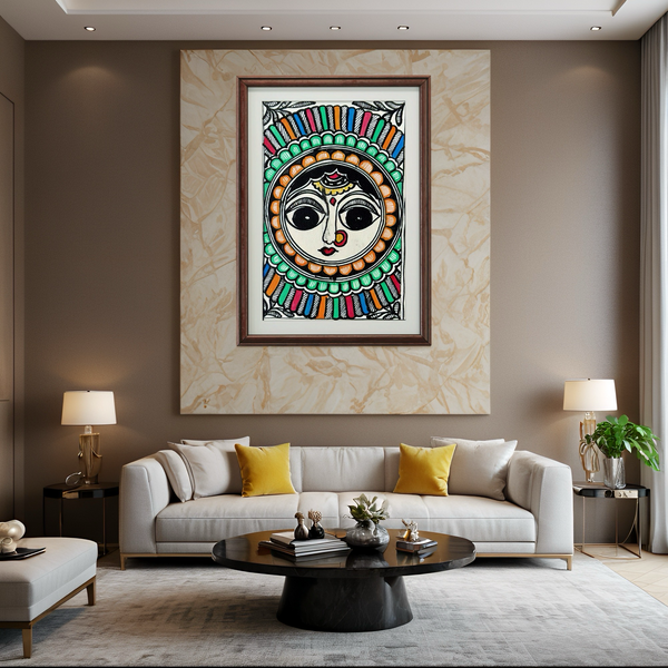 Maa Durga Madhubani Painting