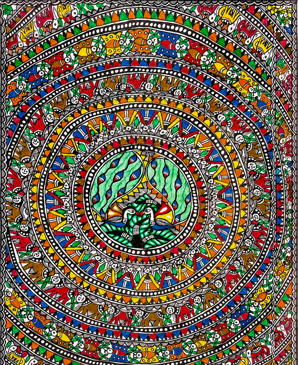 Madhubani Mandala Tree of Life Painting