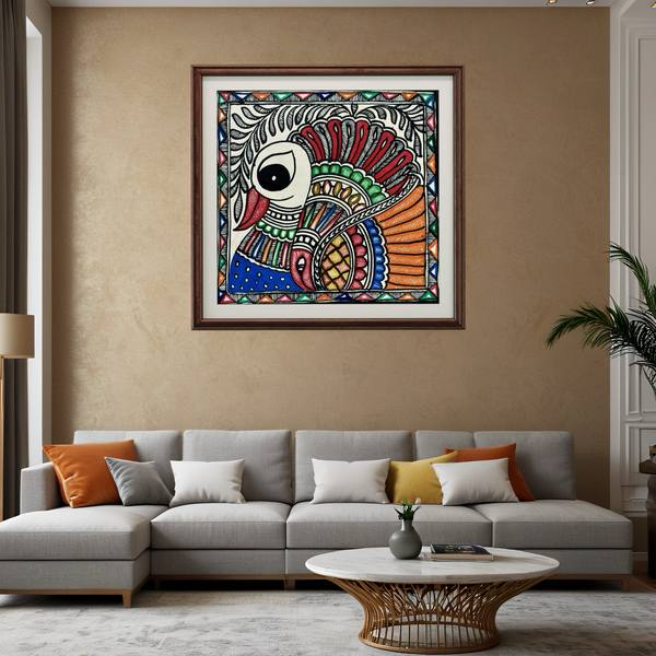 Mor Design Madhubani Painting