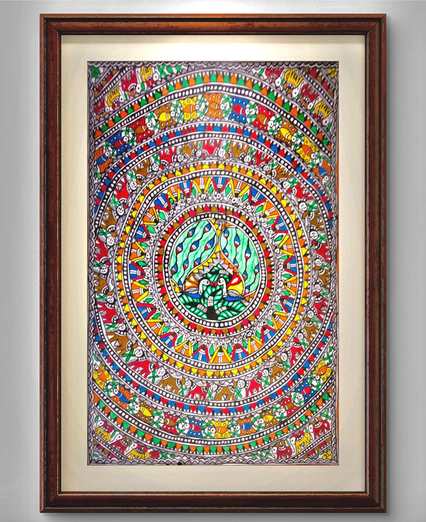Madhubani Mandala Tree of Life Painting