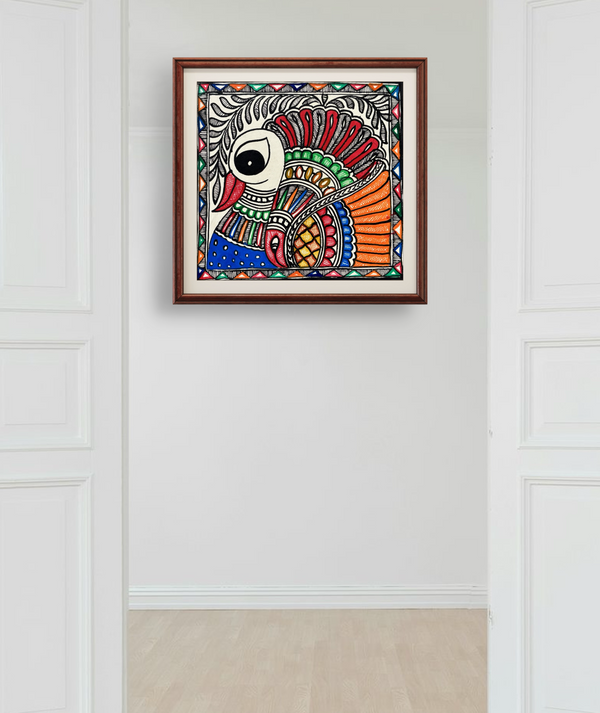 Mor Design Madhubani Painting