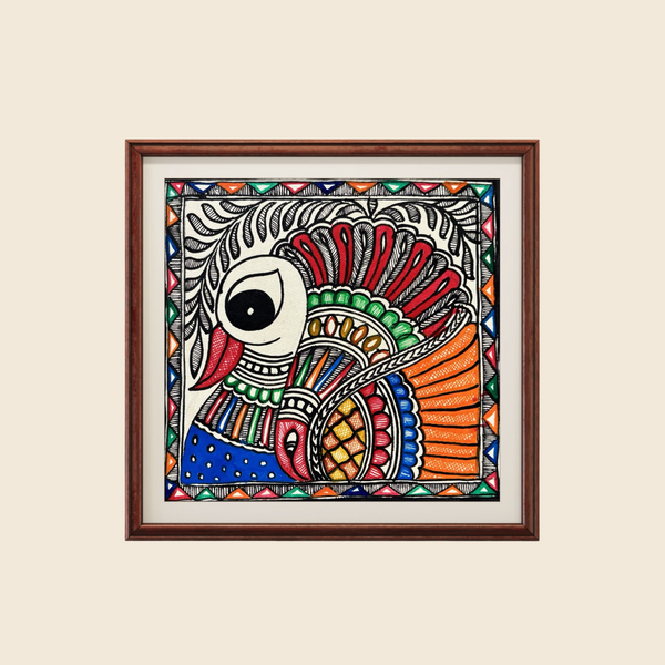 Mor Design Madhubani Painting