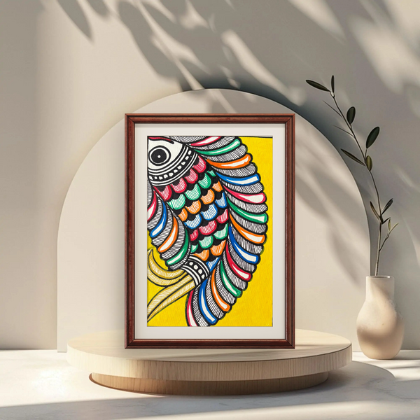 Fish Glory Madhubani Painting