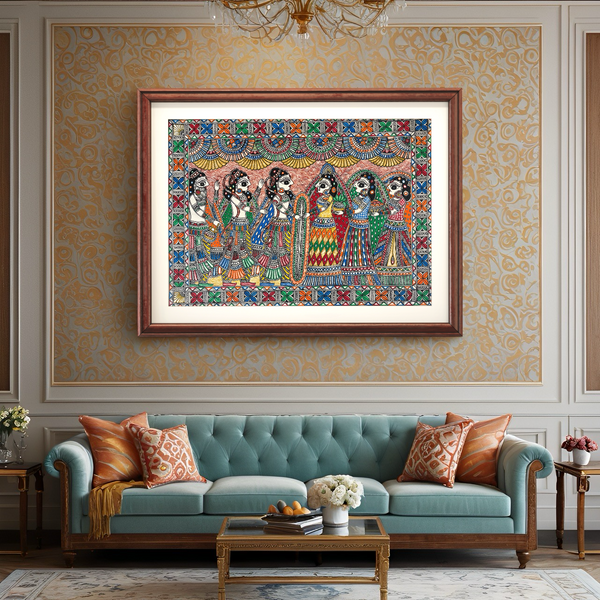 Ramayan Vivaah Madhubani Painting