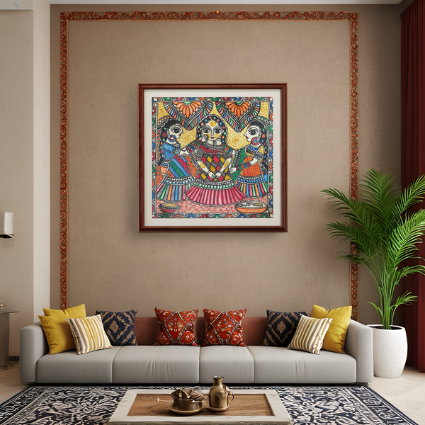 Sita Sakhi Women Madhubani Painting