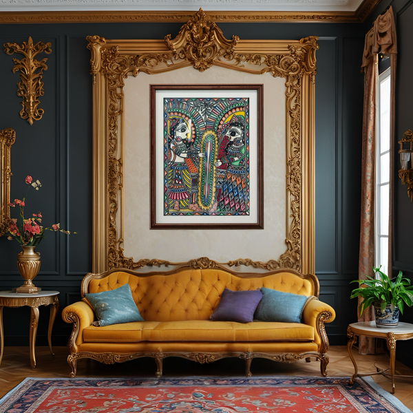 Ram Sita Varmaala Madhubani Painting