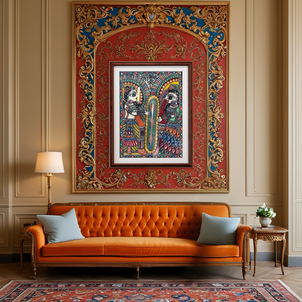 Ram Sita Varmaala Madhubani Painting