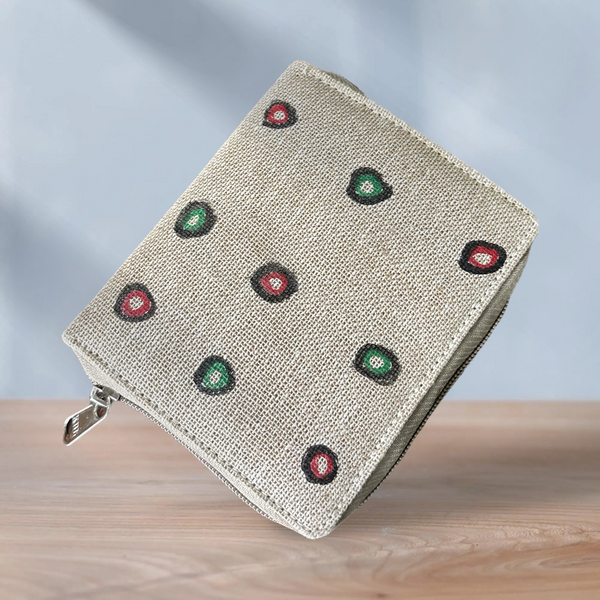 Madhubani Painted Handmade Wallet for Women (with Fish Motifs)