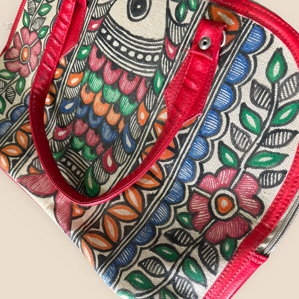 Madhubani Painted Handmade Premium Tote Bag