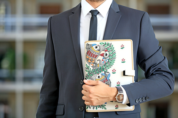 Madhubani Painted Handmade File Folder